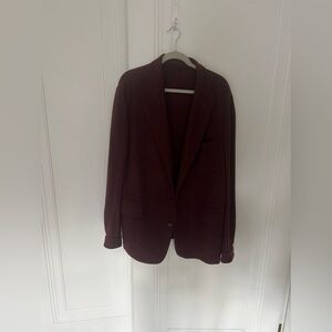 Men’s cardigan, dark raspberry color